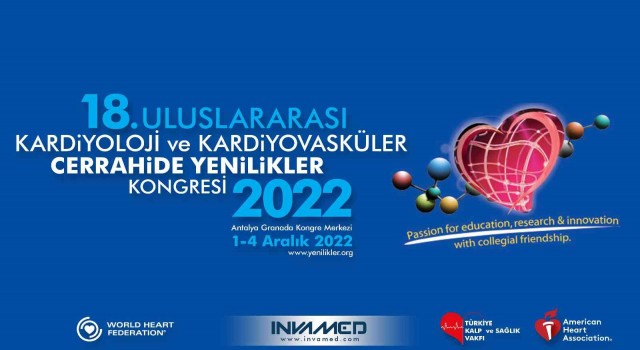 “18inci Uluslararası Kardiyoloji ve Kardiyovasküler Cerrahide Yenilikler Kongresi” Antalyada gerçekleştirilecek