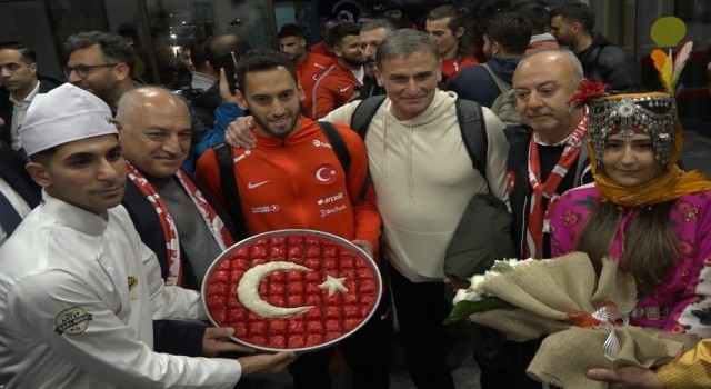 A Milli Takım kafilesi Gaziantepte