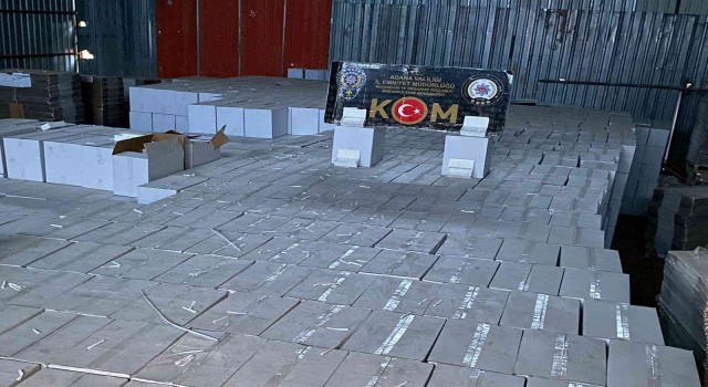 Adanada 132 milyon 250 bin adet kaçak makaron ele geçirildi