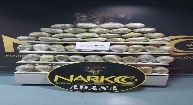 Adanada 27 kilo 500 gram esrar yakalatan 4 zanlı tutuklandı