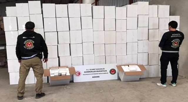 Adanada kaçak makaron operasonu