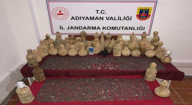 Adıyamanda ki operasyonda Roma Dönemine ait bin 578 adet sikke ele geçirildi