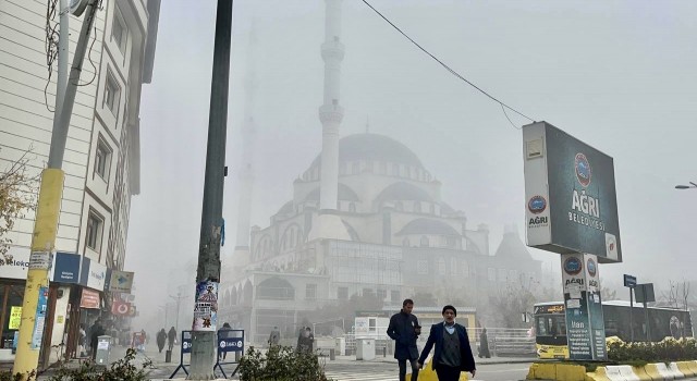 Ağrıda yoğun sis etkili oldu
