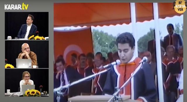 Ali Babacan’a Canlı Yayın Sürprizi: Kendi Mezuniyet Videosu İle Karşılaştı