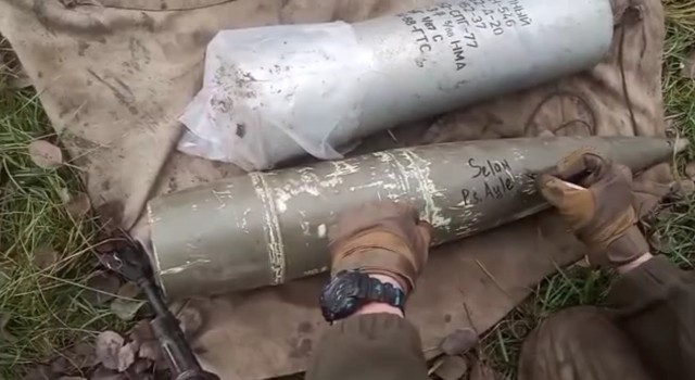 Antalyadan giden askeri malzeme yardımına Ukraynalı askerden füze üzerine isimli teşekkür
