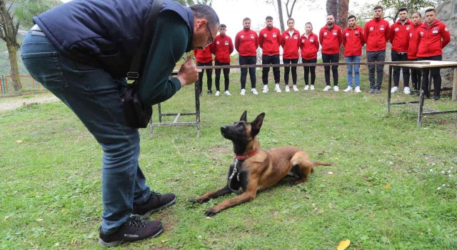 Arama kurtarma köpekleriyle uygulamalı eğitim veren tek üniversitede geleceğin köpek eğitmenleri yetişiyor