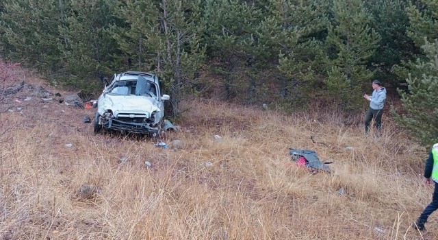 Ardahanda otomobil şarampole devrildi: 1 ölü