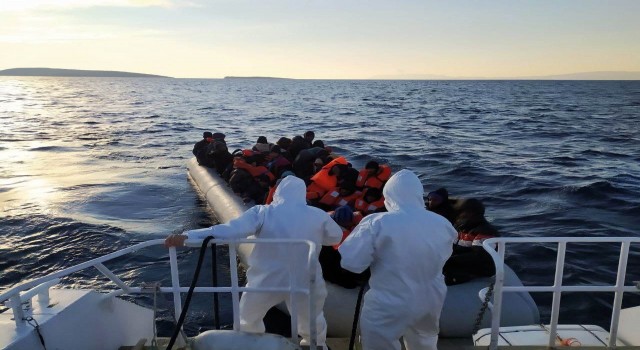 Ayvalıkta 41 kaçak göçmen yakalandı