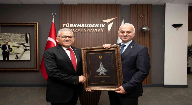 Başkan Büyükkılı. TUSAŞ Genel Müdürü Kotili Ziyaret Etti