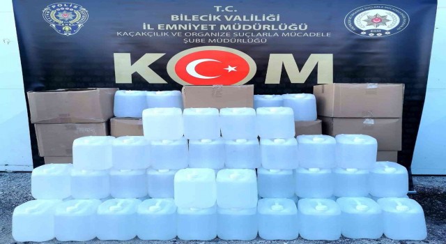 Bilecikte 120 bidon etik alkol ele geçirildi