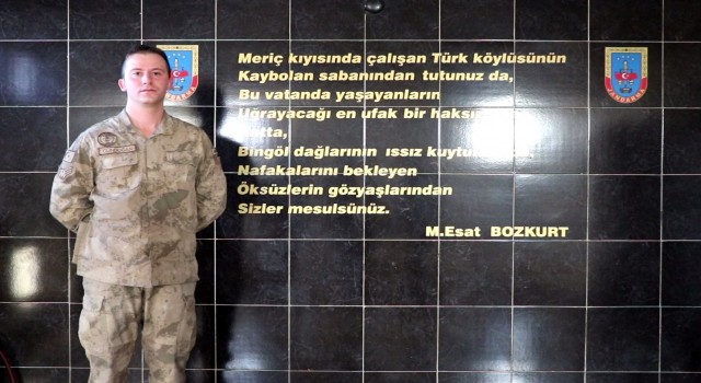 Bingölde jandarma personelinden Kadına yönelik şiddete karşı mücadele mesajı