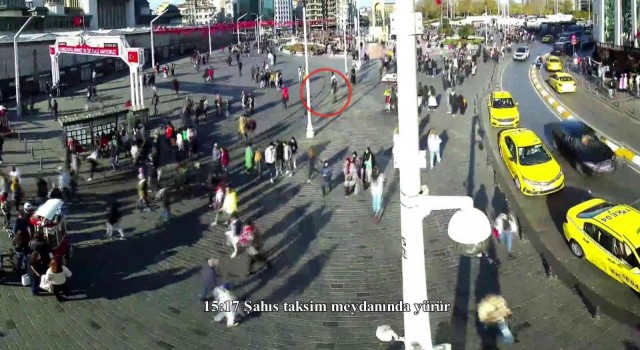 Bombalı saldırıyı gerçekleştiren teröristin Taksimdeki son görüntüleri ortaya çıktı