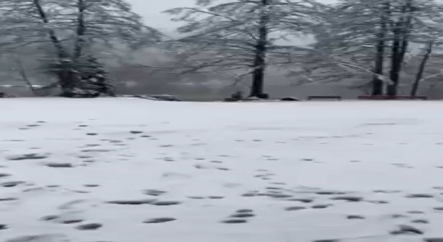 Borçka Karagöle mevsimin ilk karı yağdı
