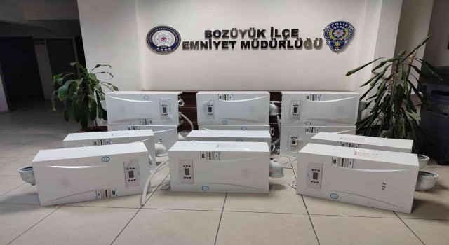 Bozüyükten çalınan 144 bin TLlik kombiler Eskişehirde bulundu