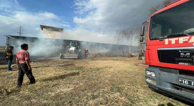 Bursada ahırda korkutan yangın