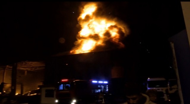 Bursada fabrika yangınında patlama