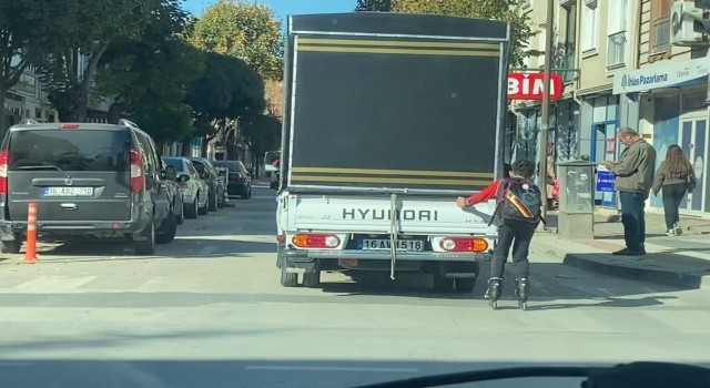 Bursada tehlikeli yolculuk