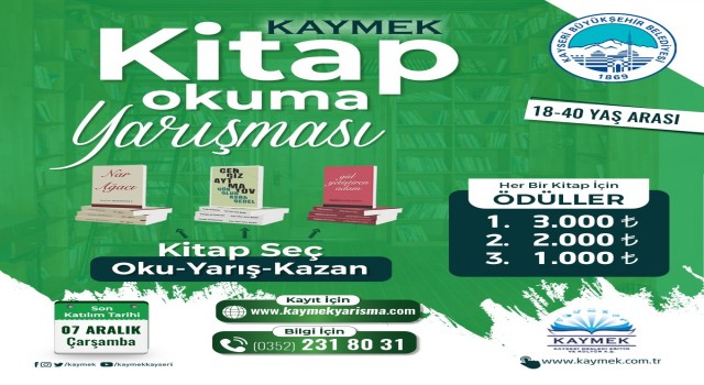 Büyükşehirden Kayserililere Kitap Okuma yarışması