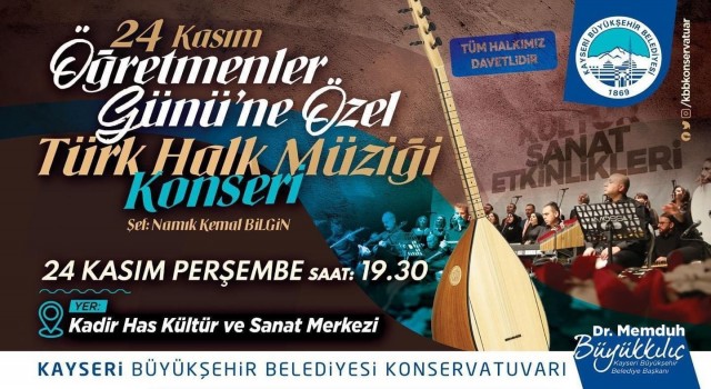 Büyükşehirden öğretmenlere özel Türk Halk Müziği konseri