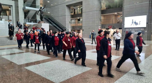 Çağlayan Adliyesinde gerçeği aratmayan yangın tatbikatı