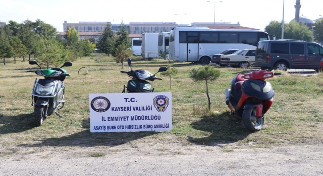 Çalınan motosikletler bulundu