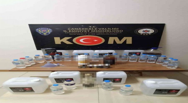 Çanakkale polisinden sahte alkol operasyonu