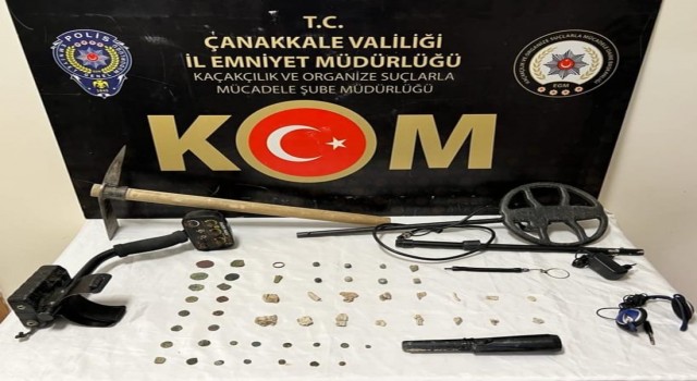 Çanakkalede tarihi eser kaçakçılığı operasyonu