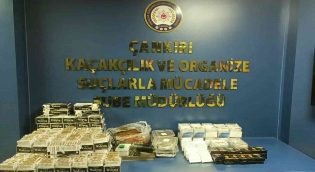 Çankırıda binlerce makaron ele geçirildi