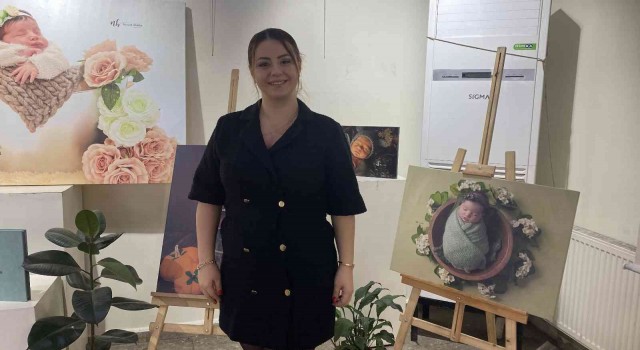 Çektiği bebeklerin fotoğraflarını sergiledi