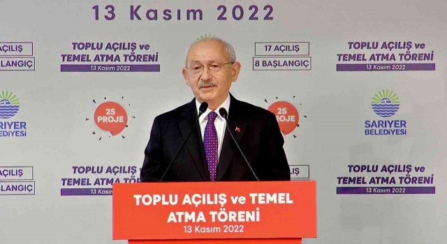 CHP lideri Kılıçdaroğlu, Sarıyerde toplu açılış törenine katıldı