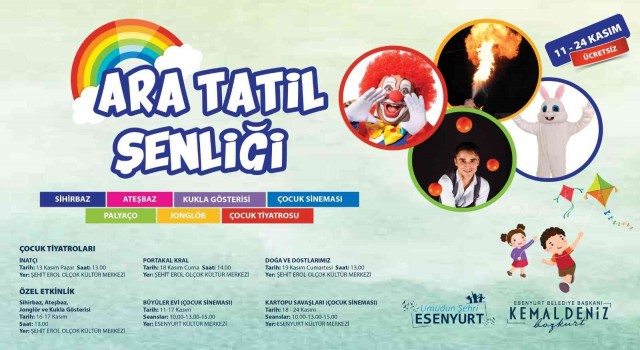 Çocuklar ara tatilde eğlenceye doyacak