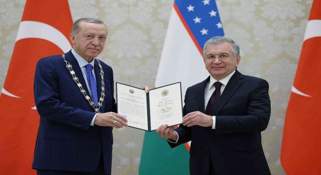 Cumhurbaşkanı Erdoğana Özbekistanda Yüksek Düzeyli İmam Buhari Nişanı