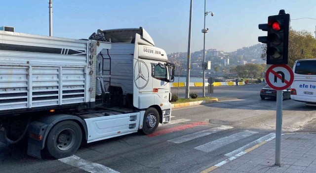 Dronlu denetimde kırmızıda geçene 427 lira ceza