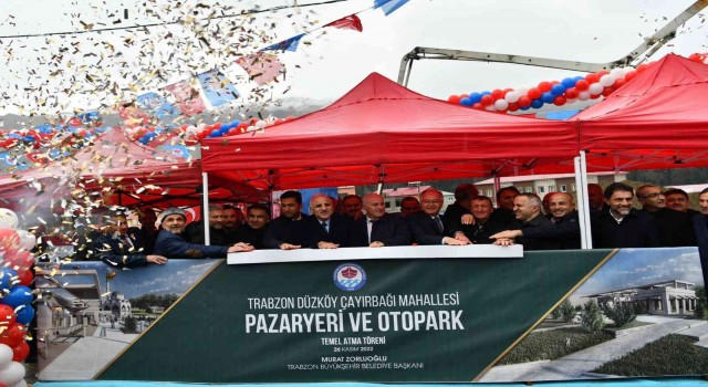 ‘Düzköy Pazaryeri ve Otopark Projesinin temeli törenle atıldı