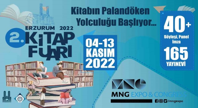 Edebiyat dünyasının kalbi, Erzurum MNG Expo Kitap Fuarında atacak