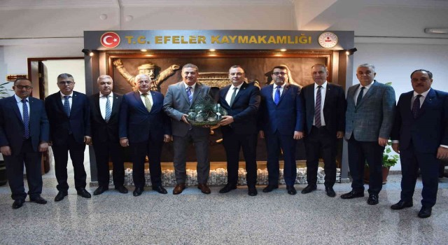 Efeler Kaymakamı Arıkan, Aydın Ticaret Borsası Yönetimini ağırladı