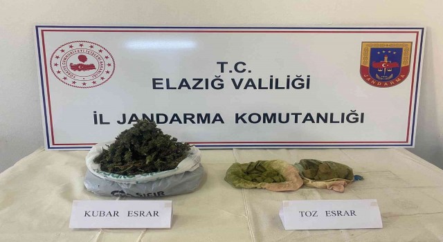 Elazığda 1,5 kilo esrar ele geçirildi: 2 gözaltı