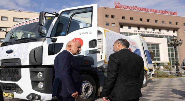 Elektrikli kamyon Keçiörende teste girdi