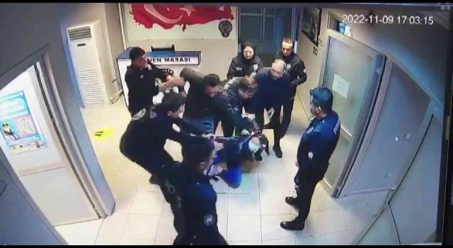 Emre Aşıkın eski eşi Yağmur Sarnıçın Maltepede polis merkezini birbirine kattığı anlar kamerada