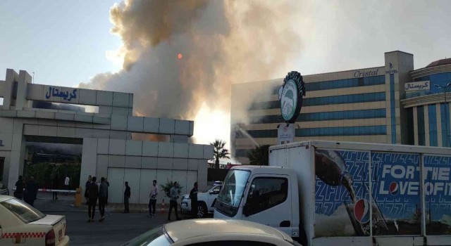 Erbilde otel yangını