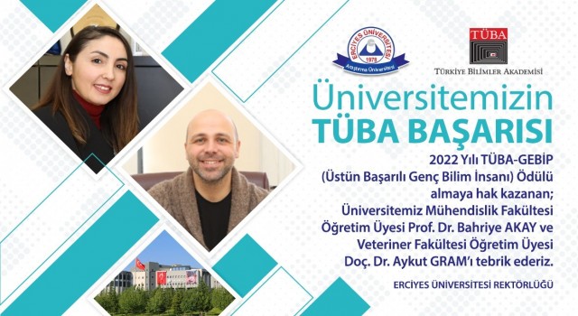 ERÜye TÜBAdan 2 ödül