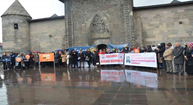 Erzurumda 25 Kasım Kadına Yönelik Şiddete Karşı Uluslararası Mücadele Günü etkinlikleri