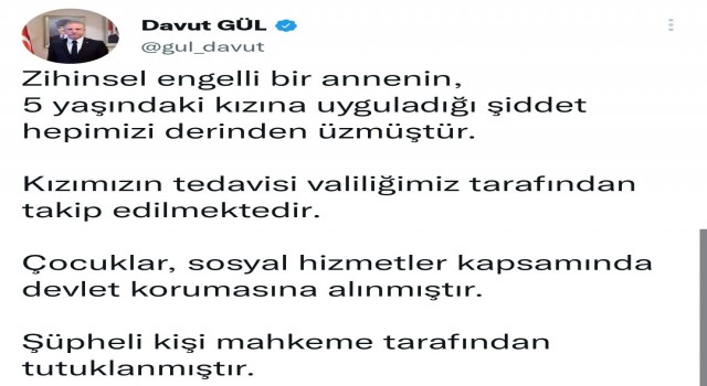 Gaziantepte 5 yaşındaki kızına işkence eden zihinsel engelli anne tutuklandı