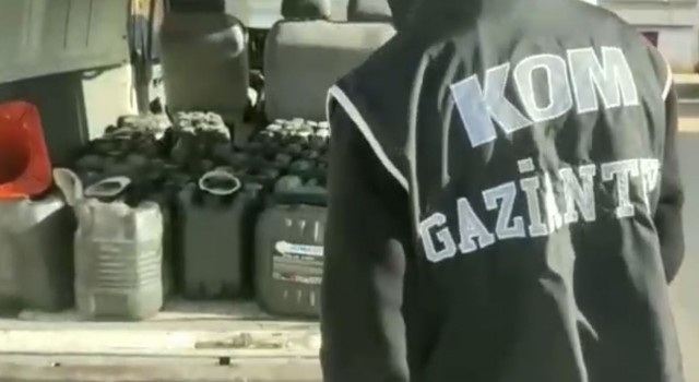 Gaziantepte kaçak akaryakıt ve sahte alkol operasyonu