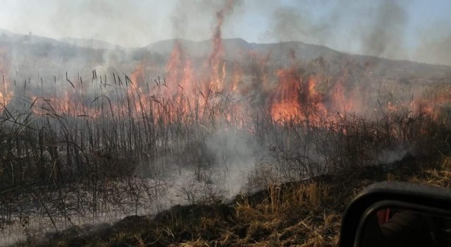 Gönen Bakırlı kırsal mahallesinde yangın çıktı