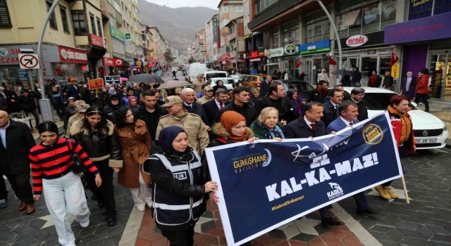 Gümüşhanede Kadına Yönelik Şiddete Karşı Uluslararası Mücadele Günü yürüyüşü