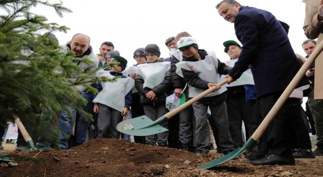 Gümüşhanede Milli Ağaçlandırma Gününde binlerce fidan toprakla buluştu