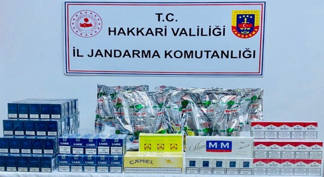 Hakkaride 50 paket sigara ele geçirildi