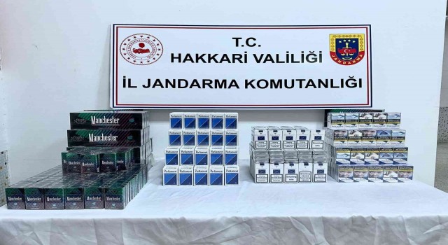 Hakkaride 800 paket sigara ele geçirildi