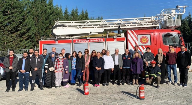 Hastane personeline yangın eğitimi